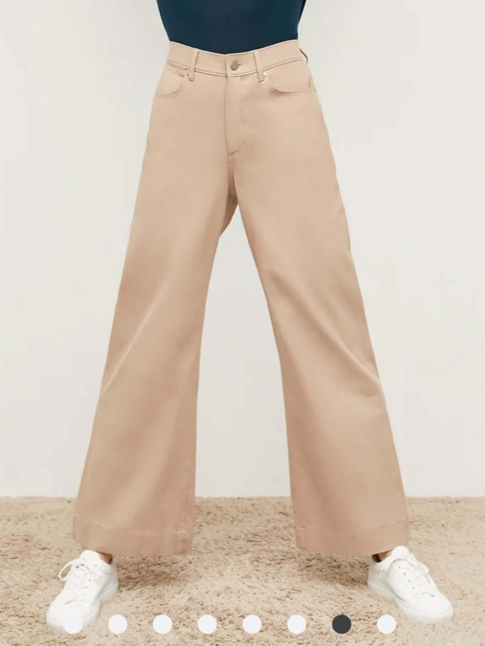 M.M. Lafleur The Milo Wide-
Leg Jean Eco Better Than Denim Tan Women Size 8 - Picture 2 of 12